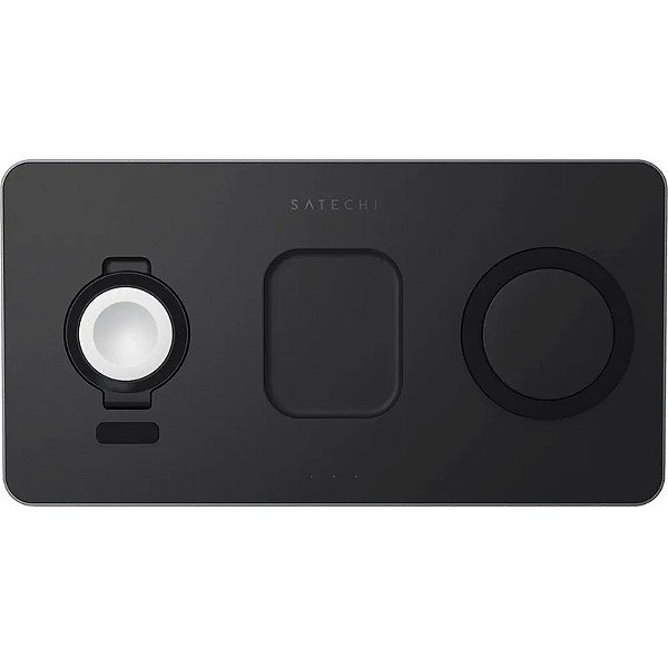 Carregador Satechi CT-X3TWCPM Trio Almofada de Carregamento Sem Fio - Cinza