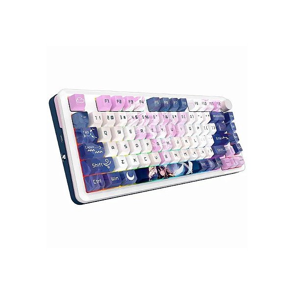Teclado Gamer Redragon Cyrus Pro K681ACG RGB/Pro - Branco/Roxo