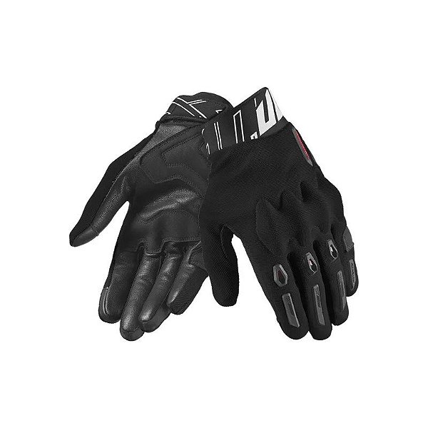 Luva para Motociclista Seventy Degrees Fullgas Men SD-N66 - Tamanho XXXL - Preto/Branco/Vermelho