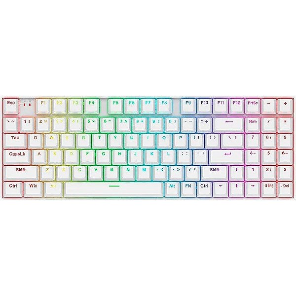 Teclado Gamer Redragon Nephrite Pro K736W-PRO-M Branco