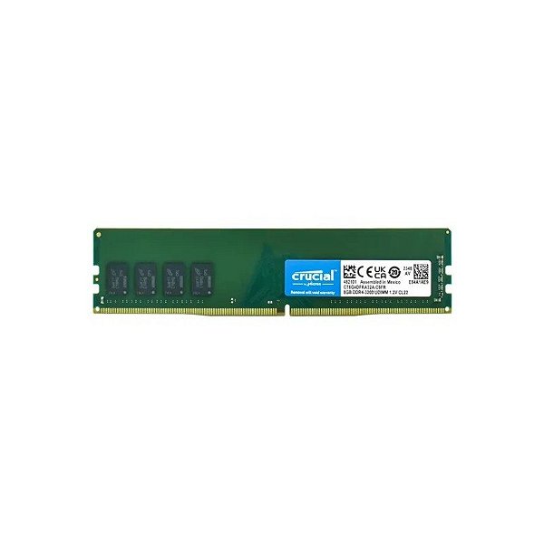 Memória Crucial, 8GB DDR4 (1X8GB), 3200MHZ, CT8G4DFRA32A, Verde