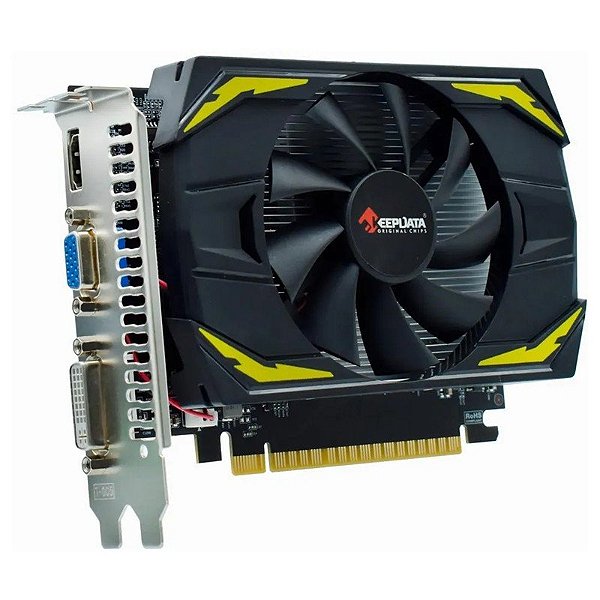 Placa de Vídeo KeepData NVIDIA GeForce GT740 2GB GDDR5 VGA/DVI-D/HDMI