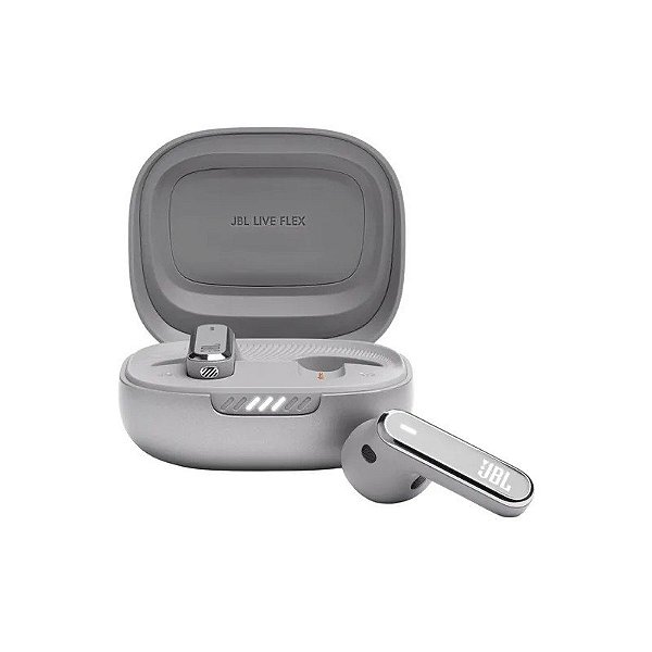 Fone de Ouvido JBL Live Flex Bluetooth - Prata