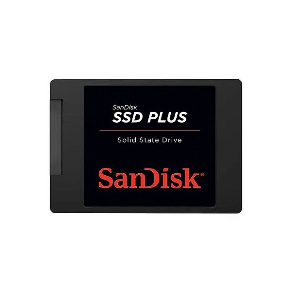 SSD Sandisk Plus, 480GB, 2.5", SATA 3, Leitura 535MB/s, Gravação 445MB/s, SDSSDA-480G-G26