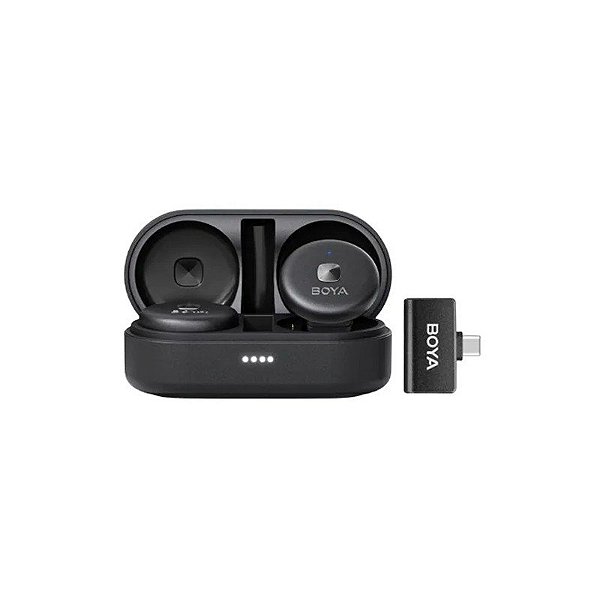 Microfone Boya Omic-U Sem Fio USB-C (2TX+1RX) - Preto
