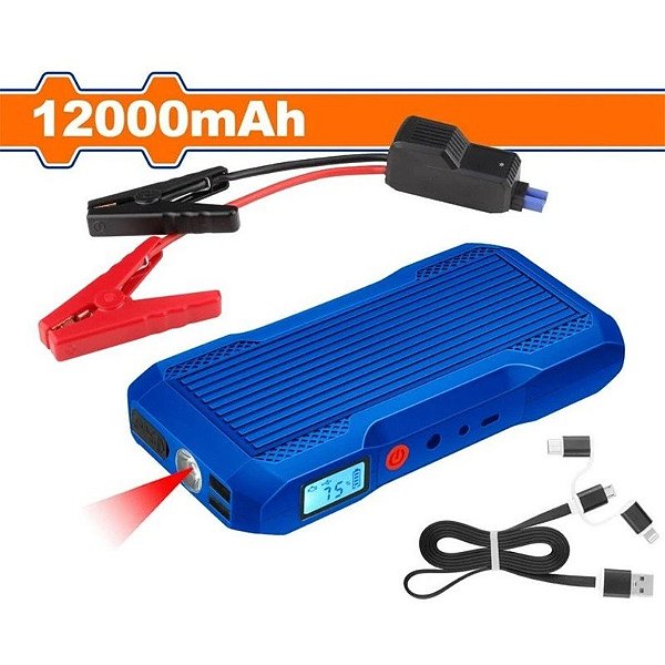 Carregador portátil 12000mAh + Auxiliar de partida 12V 300A - Wadfow WLY1512