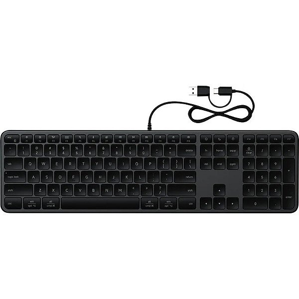 Teclado Satechi ST-KULX3C-EN Slim LX3 com Fio Preto