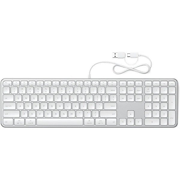 Teclado Satechi ST-KULX3S-EN Slim LX3 Com Fio Prata