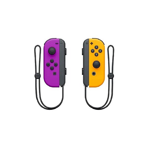Controles Joy-Con L e R para Nintendo Switch - Laranja e Roxo
