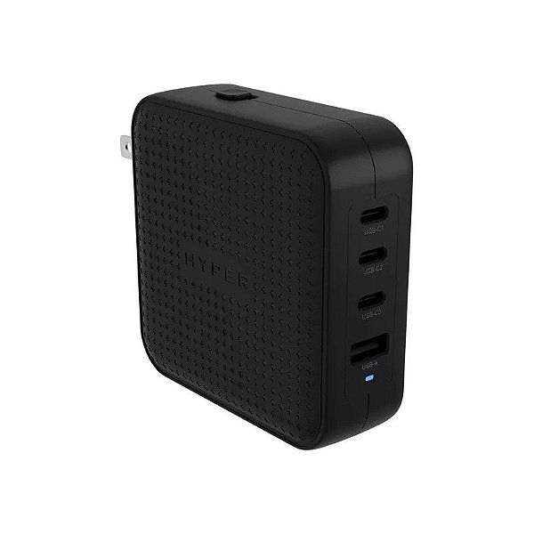 Carregador de Parede Hyperjuice HJ1002BKWWGL 100 W Gan USB-C + USB-A 4 Portas - Preto