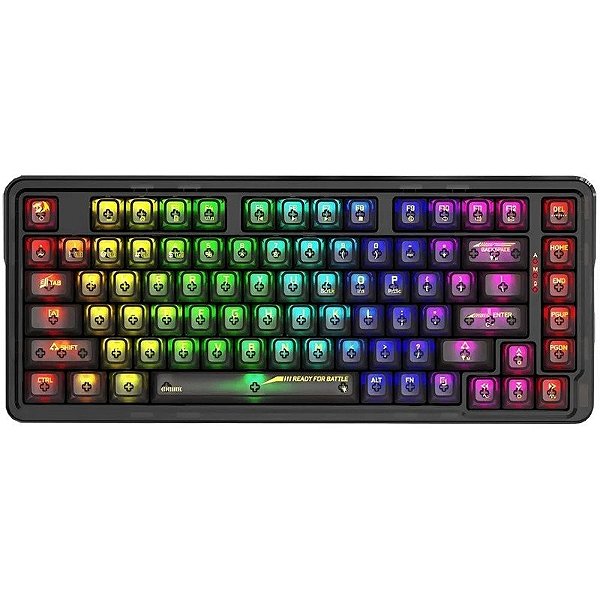 Teclado Gaming Redragon ELF Pro K649CTB-RGB-PRO Transparente Negro (Inglés)