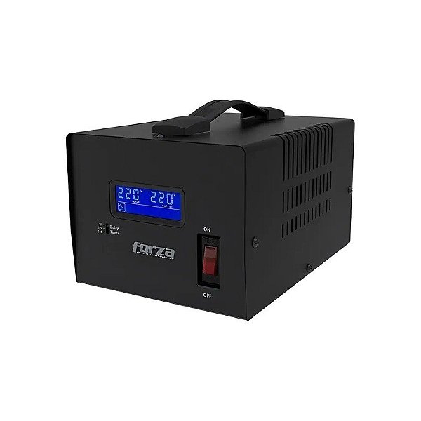 Regulador Automático de Volt 220V Forza 6000VA/3000W 3 Tomadas Universal