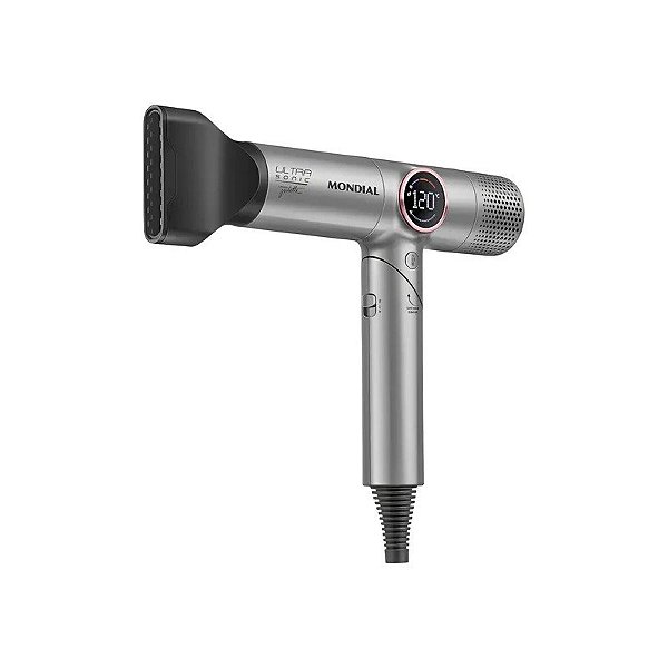 Secador de Cabelo Mondial Ultra Sonic BY Juliette SCP-JU-04US 1600 W 110V - Prateado/Preto