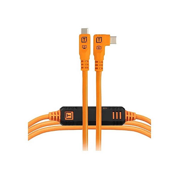 Cabo USB-C para USB-C Tether Tools Tetherpro 10 GBPS para Câmera - Laranja 4.6 Metros (CUC15RTG2-Org)