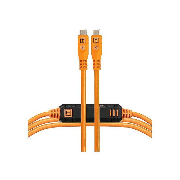 Cabo USB-C para USB-C Tether Tools Tetherpro 10 GBPS para Câmera - Laranja 4.6 Metros (CUC15G2-Org)