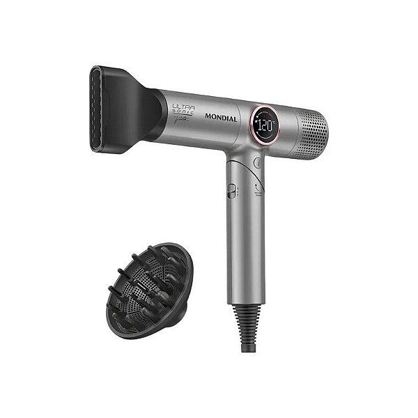 Secador de Cabelo Mondial Juliette Ultra Sonic SCP-JU-04-US 1600 W 220V Cinza