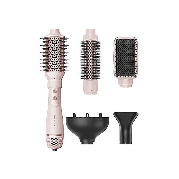 Kit Escova Secadora Wavytalk Air Sculpt - 5 Em 1 - 900W - 220V 50/60Hz - Rosa