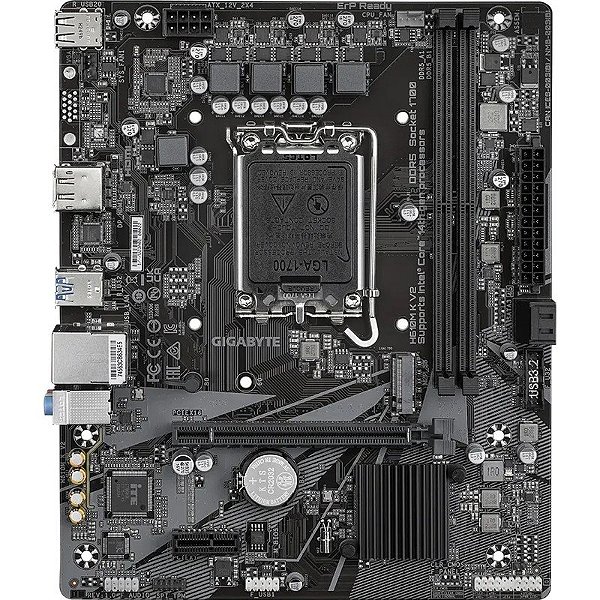 Placa-Mãe Gigabyte H610M K V2 DDR5 LGA1700/2xDDR5/PCI-E/HDMI/DP