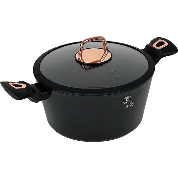 Panela Berlinger Haus Rosa Preta Pro 24cm/4,1L - BH-8165