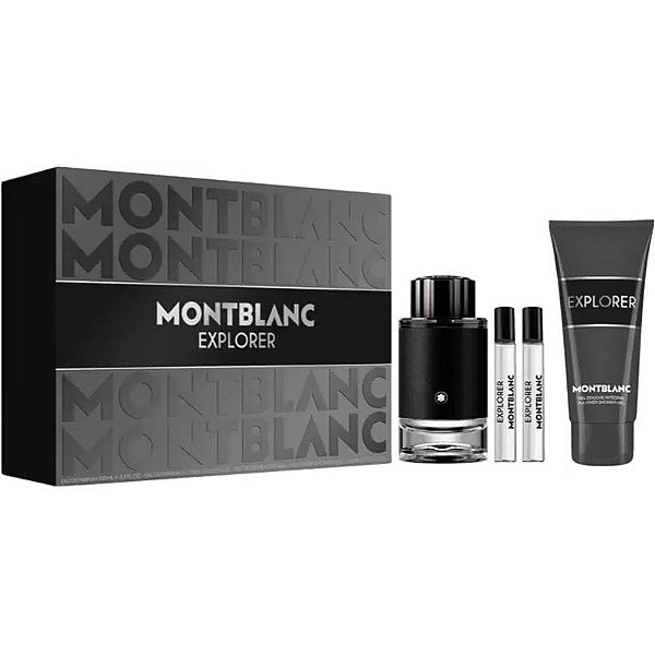 Kit Perfume Montblanc Explorer EDP 100mL + 2 x 7,5mL + Shower Gel 100mL - Masculino