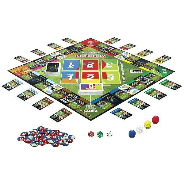 Juego de Mesa Monopoly Panini Prizm Copa Mundial de la FIFA Hasbro - G2633