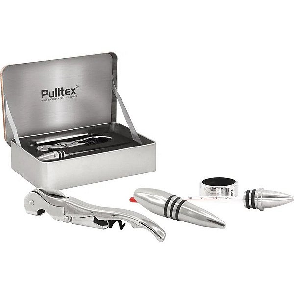 Kit de Acessórios para Vinhos Pulltex de Luxe - 107-732-00 (4 peças)