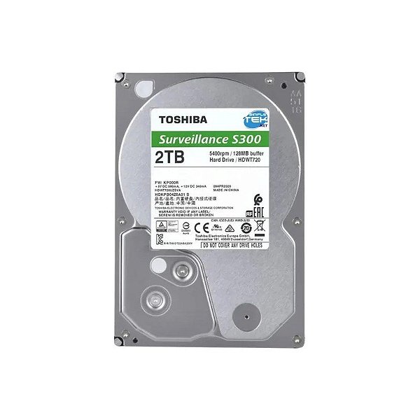 Disco Rígido 2TB Toshiba SATA3 5400RPM Vigilância S300 HDWT720UZSVA