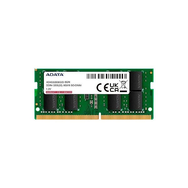 Memória RAM Adata 8GB DDR4 3200MHZ para Notebook - AD4S32008G22-SGN