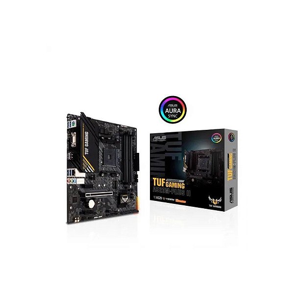 Placa-mãe ASUS A520M-Plus II TUF Gaming DP/HDMI/VGA para AM4