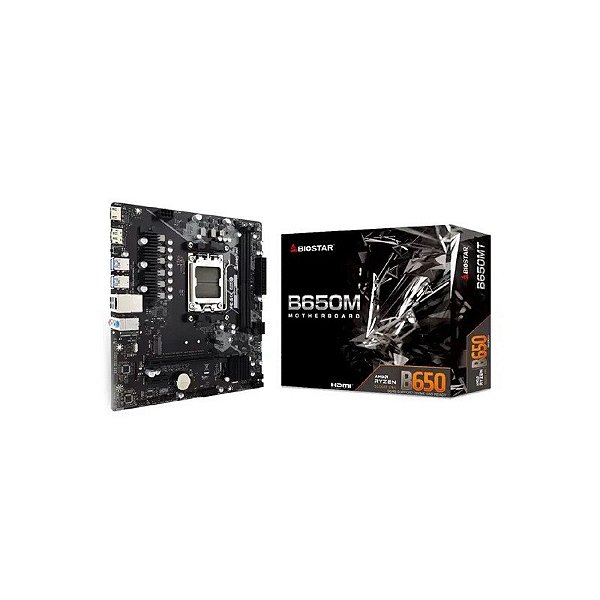 Placa Mãe Biostar B650MT 2XDDR5 Soquete AM5 Chipset Intel B650 Micro ATX