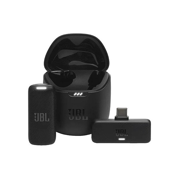 Microfone sem fio JBL Quantum Stream USB-C de clipe para stream