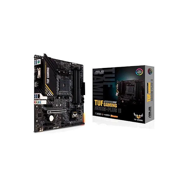 Placa-mãe Asus Tuf Gaming A520M-Plus II DDR4 Socket AM4 Chipset A520 Micro ATX