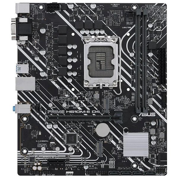 Placa-mãe Asus Prime H610M-E D4 LGA1700/2xDDR4/PCI-E/M.2/HDMI/VGA/DP/SATA