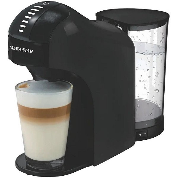 Cafeteira Elétrica Multicápsula Mega Star CAF02N 1400W 220V/50-60Hz Preto