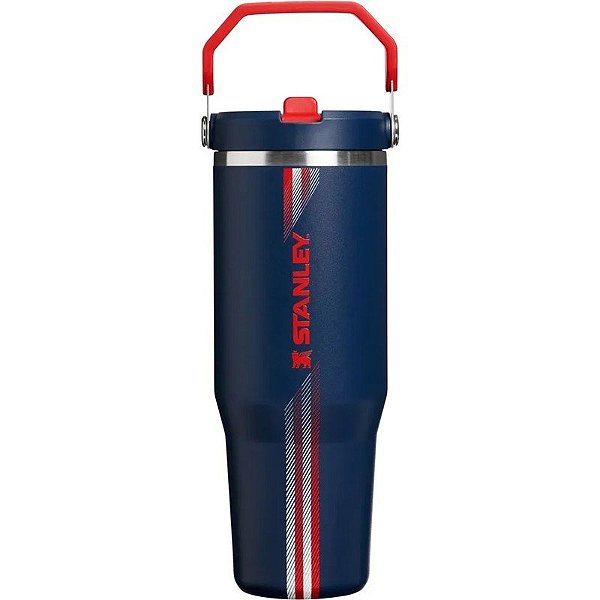 Garrafa Térmica Stanley Flip Straw Tumbler - 10-12043-1501 (887mL) Team Navy Red