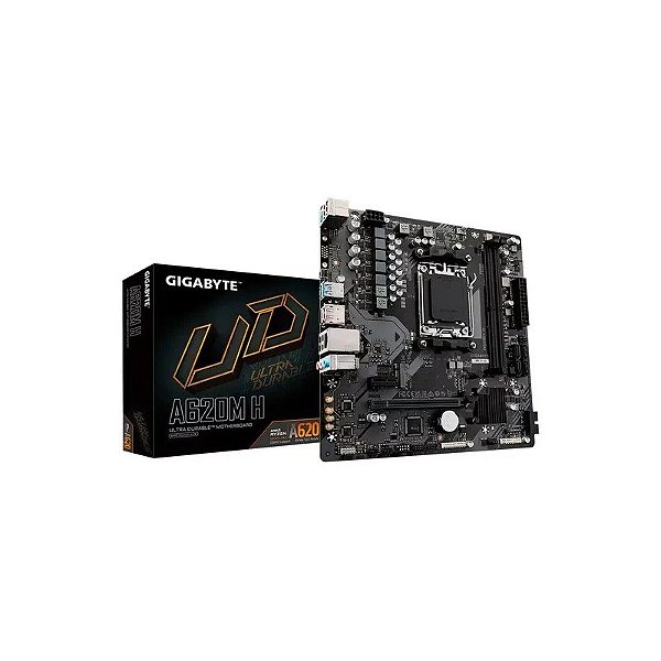 Placa Mãe Gigabyte A620M H DDR5 Socket AM5 Chipset AMD A620 Micro ATX