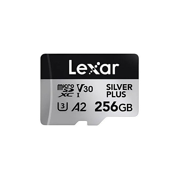 Cartão de Memória Micro SD Lexar Profesional Silver Plus 205/150 MB/s Uhs-I C10 256 GB