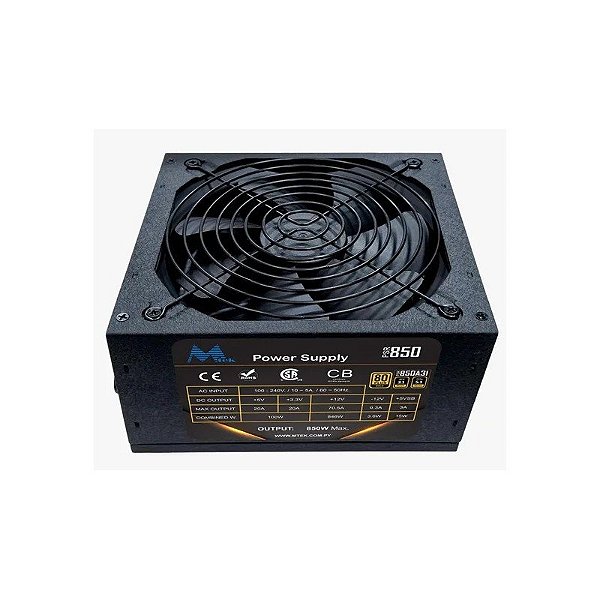 Fonte 850W Mtek PSR850A31 Gold 80PLUS PCI 5.1