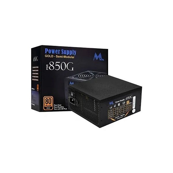 Fonte 850W Mtek PSR850A31 80 Plus Gold Semimodular