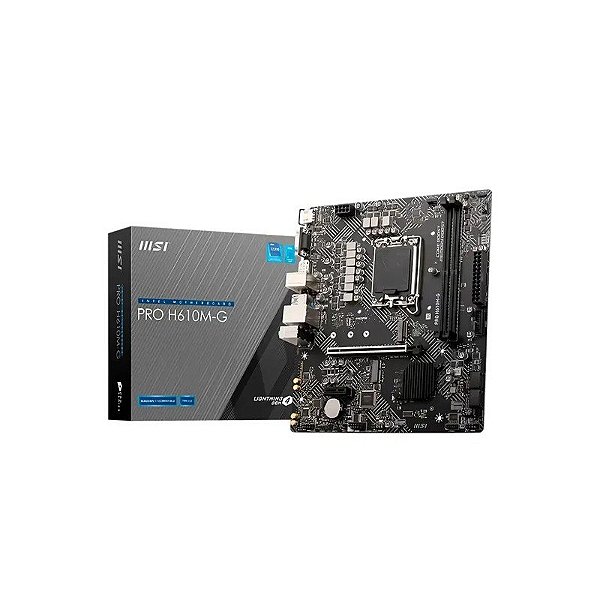 Placa-mãe MSI Pro H610M-G DDR5 Socket LGA 1700 Chipset Intel H610 Micro ATX
