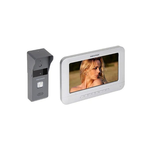 Kit de Interfone Analógico com Vídeo Hikvision DS-KIS203T