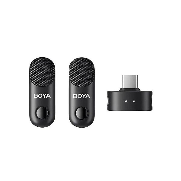 Microfone Sem Fio Boya MAGIC-06 USB-C Preto (2TX+1RX) (Sem Estojo de Carga)