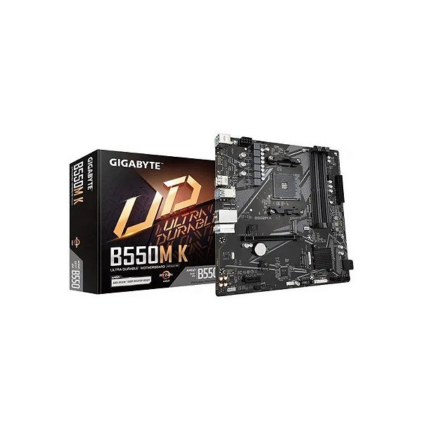Placa-mãe Gigabyte B550M K HDMI/DP/DDR4 para AMD AM4