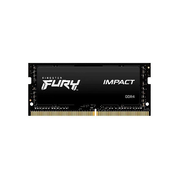 Memória RAM DDR4 So-DIMM Kingston Fury Impact 3200 MHZ 16 GB KF432S20IB/16 - Preta