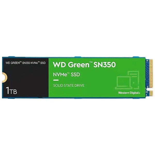 SSD WD Green SN350 1TB NVMe PCIe 2280 M.2 - 3200Mbps WDS100T3G0C