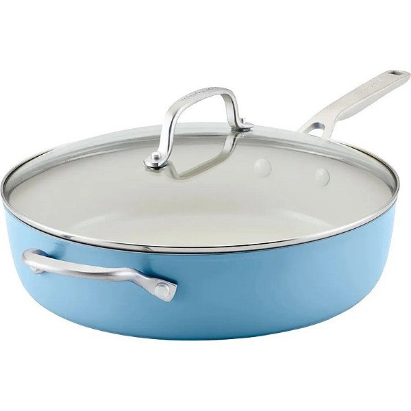 Frigideira Kitchenaid com tampa 31cm - 84819 (Veludo Azul)