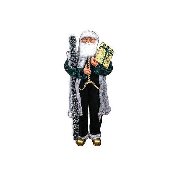 Pingente Decorativo de Natal Papai Noel 1,50M Verde
