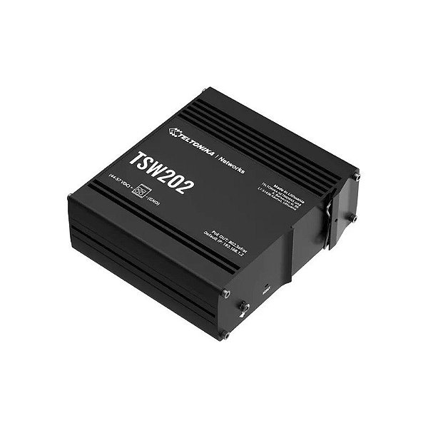 Roteador Industrial Teltonika TSW202 Gigabit/2SFP/Poe+ - Preto