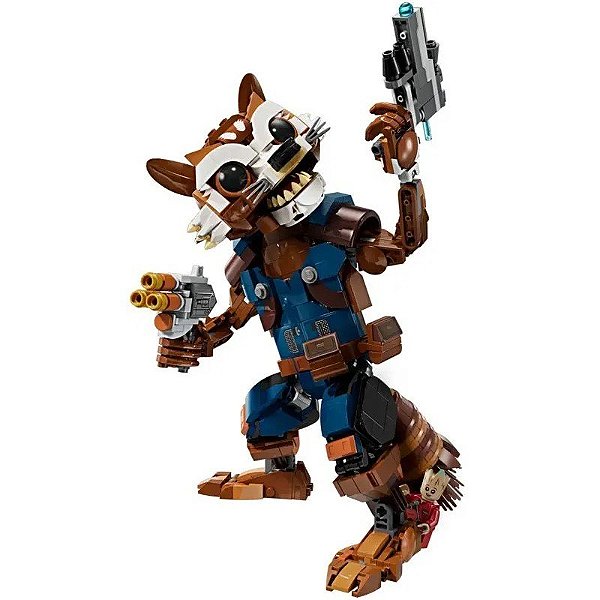 Kit de Montar LEGO MARVEL 76282 566 Peças Rocket & Bebê Groot