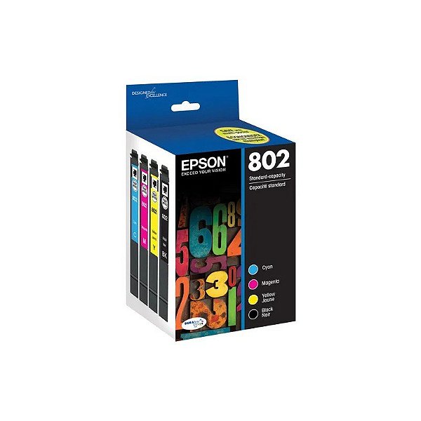Cartucho Impressora Epson T802 Multipack Preto/Colorido (T802120-BCS)